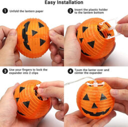 Halloween String Lights Pumpkin Lamp Warm Glow Indoor Outdoor Garden Party Decor - thumbnail 3