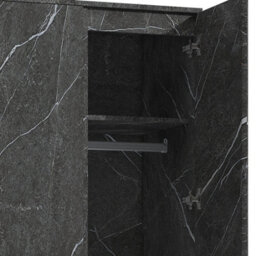 Zita Grey Marble Effect 2 Piece Wardrobe Bundle - 2 X 2-Door Wardrobes, (L) 50Cm X (W) 76Cm X (H) 180Cm - thumbnail 6
