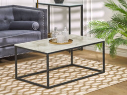 Beliani Coffee Table Delano Marble/ Black - thumbnail 2