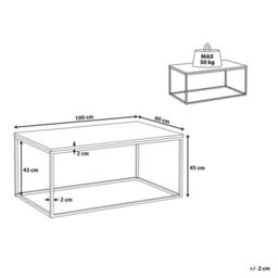 Beliani Coffee Table Delano Marble/ Black - thumbnail 3