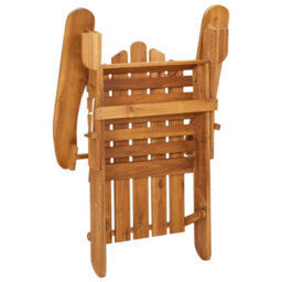 Berkfield Garden Adirondack Chair With Footrest Solid Acacia Wood - thumbnail 6