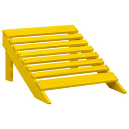Berkfield Garden Adirondack Chair With Ottoman Solid Fir Wood Yellow - thumbnail 7