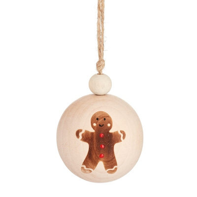 Sass & Belle Christmas Wooden Gingerbread Man  Bauble