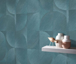 Erismann Martinique Geometric Tile Abstract Graphic Teal Wallpaper - thumbnail 6
