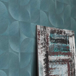 Erismann Martinique Geometric Tile Abstract Graphic Teal Wallpaper - thumbnail 2