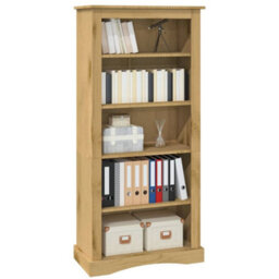 Berkfield 5-Tier Bookcase Mexican Pine Corona Range 81X40X170 Cm - thumbnail 2