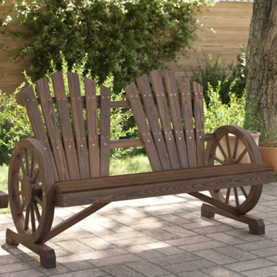 Berkfield Garden Adirondack Chair 2-Seater Solid Wood Fir - image 1