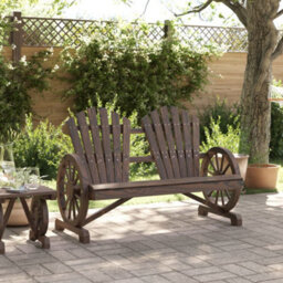 Berkfield Garden Adirondack Chair 2-Seater Solid Wood Fir - thumbnail 3