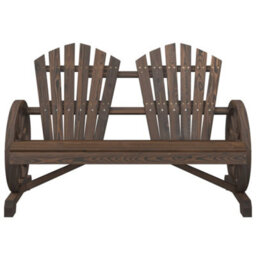 Berkfield Garden Adirondack Chair 2-Seater Solid Wood Fir - thumbnail 4