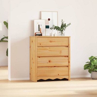 Vidaxl Chest Of Drawers Drammen Oak 76.5 X 40 X 91 Cm Solid Pine Wood - image 1