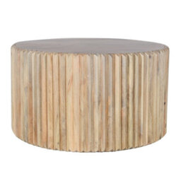 Wyld Haus Arizona Round Mango Wood Coffee Table, 800mm X 460mm - thumbnail 2