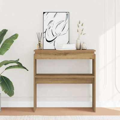 Walplus Console Table Artisan Oak 80X30X80 Cm Engineered Wood - image 1
