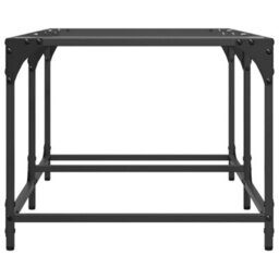 Walplus Coffee Table With Transparent Glass Top 98.5X50X40 Cm Steel - thumbnail 5