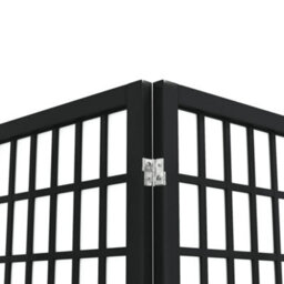 Vidaxl Folding 4-Panel Room Divider Japanese Style 160X170 Cm Black Room Dividers - thumbnail 5
