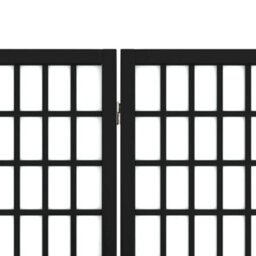 Vidaxl Folding 4-Panel Room Divider Japanese Style 160X170 Cm Black Room Dividers - thumbnail 6