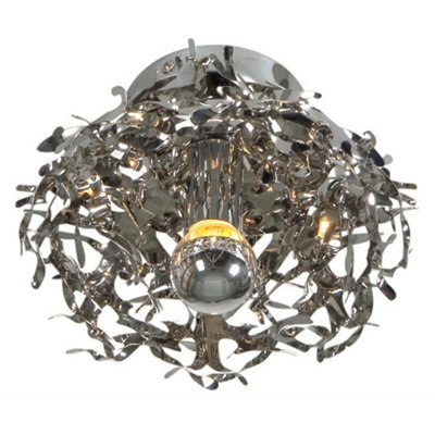 Luminosa Lighting Luminosa Semi Flush Light Stainless Steel