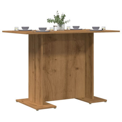 Berkfield Dining Table Artisan Oak 110X60X75 Cm Engineered Wood - image 1
