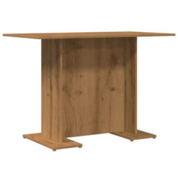 Berkfield Dining Table Artisan Oak 110X60X75 Cm Engineered Wood - thumbnail 7
