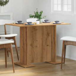 Berkfield Dining Table Artisan Oak 110X60X75 Cm Engineered Wood - thumbnail 4