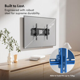 "Vonhaus Tilting Wall Mount For 32-70"" Screens, Tv Bracket W/spirit Level, Flat To Wall Mount, 75Kg Capacity, Max Vesa: 600X400mm" - thumbnail 2