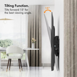 "Vonhaus Tilting Wall Mount For 32-70"" Screens, Tv Bracket W/spirit Level, Flat To Wall Mount, 75Kg Capacity, Max Vesa: 600X400mm" - thumbnail 7