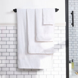 Ohs Luxury 100% Cotton Bathroom Hand Towel, 50 X 80Cm - White - thumbnail 2