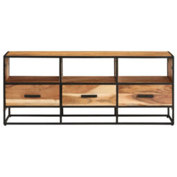 Berkfield Tv Cabinet 110X30X45 Cm Solid Acacia Wood - thumbnail 2