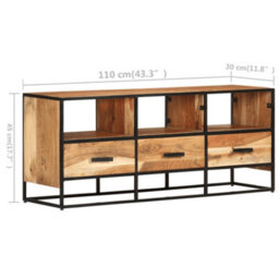 Berkfield Tv Cabinet 110X30X45 Cm Solid Acacia Wood - thumbnail 8