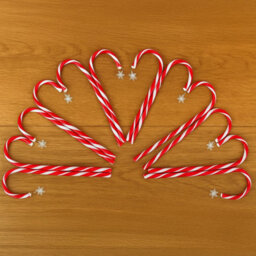 Neo Large 42Cm 12 Piece Set Remote Solar Panel Battery Candy Cane Christmas Lights - thumbnail 4