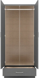 Seconique Nevada 4 Piece Bedroom Furniture Set 3D Effect Grey Finish  Wardrobe Chest  2 Bedside Tables - thumbnail 4