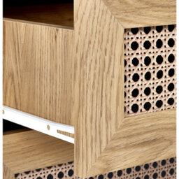 Julian Bowen Sydney Rattan Effect Print 5 Drawer Chest - Oak Effect - thumbnail 7