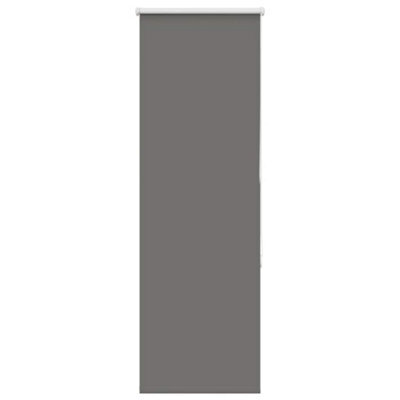 Berkfield Durable Roller Blind Blackout Grey 55X150 Cm Fabric Width 50.7 Cm Polyester