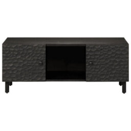 Berkfield Coffee Table Black 100X54X40 Cm Solid Wood Mango - thumbnail 5