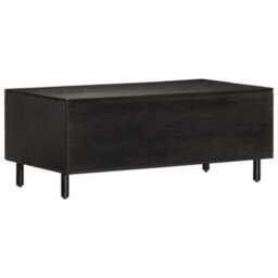Berkfield Coffee Table Black 100X54X40 Cm Solid Wood Mango - thumbnail 7