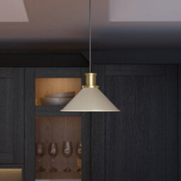 GoodHome Danvers Taupe Coolie Cone Lamp Shade (D)26Cm - thumbnail 1
