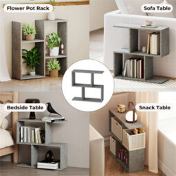 Narrow Side Table Slim End Sofa Table With Living Room Storage 20Cm Modern Grey - thumbnail 7