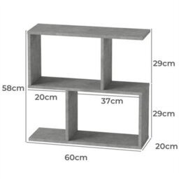 Narrow Side Table Slim End Sofa Table With Living Room Storage 20Cm Modern Grey - thumbnail 2