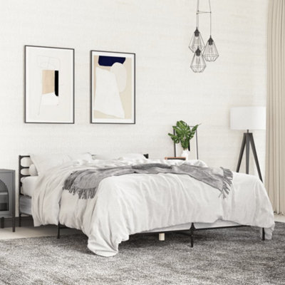 Berkfield Bed Frame Without Mattress Grey Sonoma 120X190 Cm Small Double - image 1