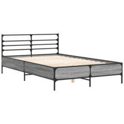 Berkfield Bed Frame Without Mattress Grey Sonoma 120X190 Cm Small Double - thumbnail 3
