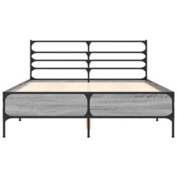 Berkfield Bed Frame Without Mattress Grey Sonoma 120X190 Cm Small Double - thumbnail 4