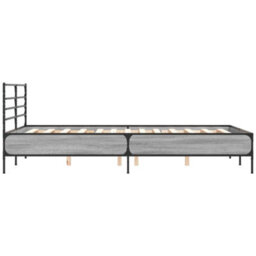 Berkfield Bed Frame Without Mattress Grey Sonoma 120X190 Cm Small Double - thumbnail 5