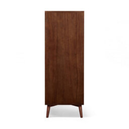 Teamson Home Tremolo Chest Of Drawers 5 Fluted Push-Open Drawer Bedroom Dresser, Walnut - thumbnail 7