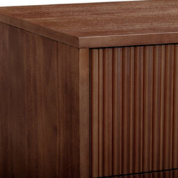 Teamson Home Tremolo Chest Of Drawers 5 Fluted Push-Open Drawer Bedroom Dresser, Walnut - thumbnail 9