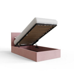 Gfw End Lift Ottoman Bed 90Cm Velvet Blush Pink Single - thumbnail 8