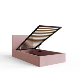 Gfw End Lift Ottoman Bed 90Cm Velvet Blush Pink Single - thumbnail 6