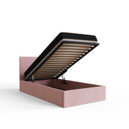 Gfw End Lift Ottoman Bed 90Cm Velvet Blush Pink Single - thumbnail 7