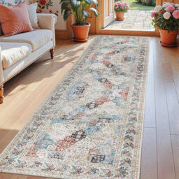 Ameha Non Slip Cashmere Coastal Runner Modern Kitchen Bedroom Lobby Rug 60 X 220 Cm - thumbnail 2