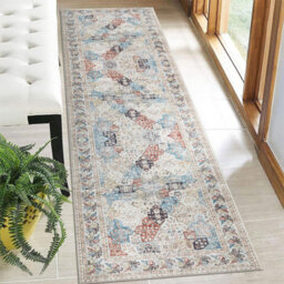 Ameha Non Slip Cashmere Coastal Runner Modern Kitchen Bedroom Lobby Rug 60 X 220 Cm - thumbnail 4