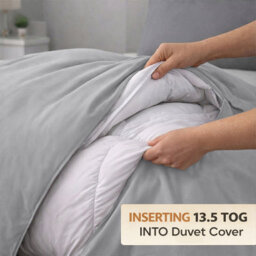Ameha Duvet 13.5 Tog With Silver Duvet Cover & Matching Pillowcases, Breathable, Bedding Set, Double 200X200Cm - thumbnail 3
