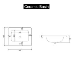 Royal Bathrooms Avenza 600mm Fluted Floor Standing Vanity Unit Terracotta Clay 2 Door Storage Cabinet With Ceramic Basin - thumbnail 9